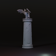 Pillar2FS.png Flying Cat on Pillar DND miniature - Pre Supported