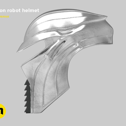 render_cylon_color.643.jpg 3D file Cylon robot helmet, Batlestar Galactica・3D printer design to download, 3D-mon