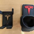 IMG_1317.jpeg **Improved Updated Version** TESLA MOBILE CHARGER GEN 2  - CABLE HOLDER WALL MOUNT Bracket for Gen2 UMC North America and EUROPE with bonus Tesla drink coasters included!