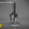 poledancer-left.173.png Télécharger le fichier STL Pole Dancer - Porte-stylo • Objet pour imprimante 3D, 3D-mon