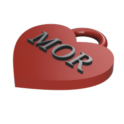 MOR-Emboss.png Free STL file MOR Heart Keychain embossed・3D print design to download