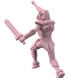 Elf-Clown-Pose-back-iso.png Doom Buffoon Space Elf Clown: Unique 3D Printable Miniature for Tabletop Gaming