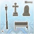2.jpg Set of tombstones and outdoor accessories for cemetery (1) - terrain WW2 scenery modern miniatures diaroma
