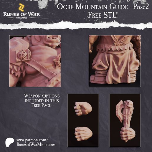 👹 Ogre Maneaters - Ogre Mountain Guide (pose 2) Free・Free 3D File for ...