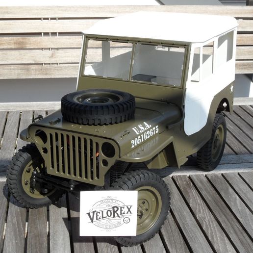 SAM_5185_autoscaled.jpg Télécharger fichier Cabine pour la RocHobby 1941 Jeep MB Scaler 1/6 • Design pour impression 3D, VeloRex