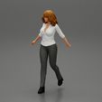 3DG1-0001.jpg Fichier 3D 2 Femme d'affaires en chemise et pantalon tirant une valise marchant dans un terminal d'aéroport・Objet imprimable en 3D à télécharger