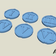 Roman-Numeral-Tokens.png Stackable 40mm Objective Tokens