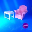 SWEET_SOFA_0.jpg Barbie ,Doll SOFA ,Barbie SOFA ,Rainbow high doll SOFA, Doll Furniture. Doll House