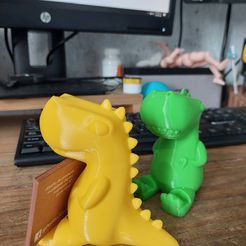 20220624_133456.jpg STL file T-Rex Dinosaur Card Holder・3D printing idea to download