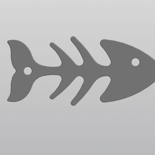 🐠 Fish skeleton Keychain・Free 3D File for ・Cults