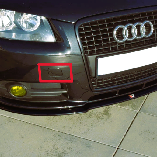 Audi A3 8P S-Line front bumper tow hook cover 8p4 807 241 a