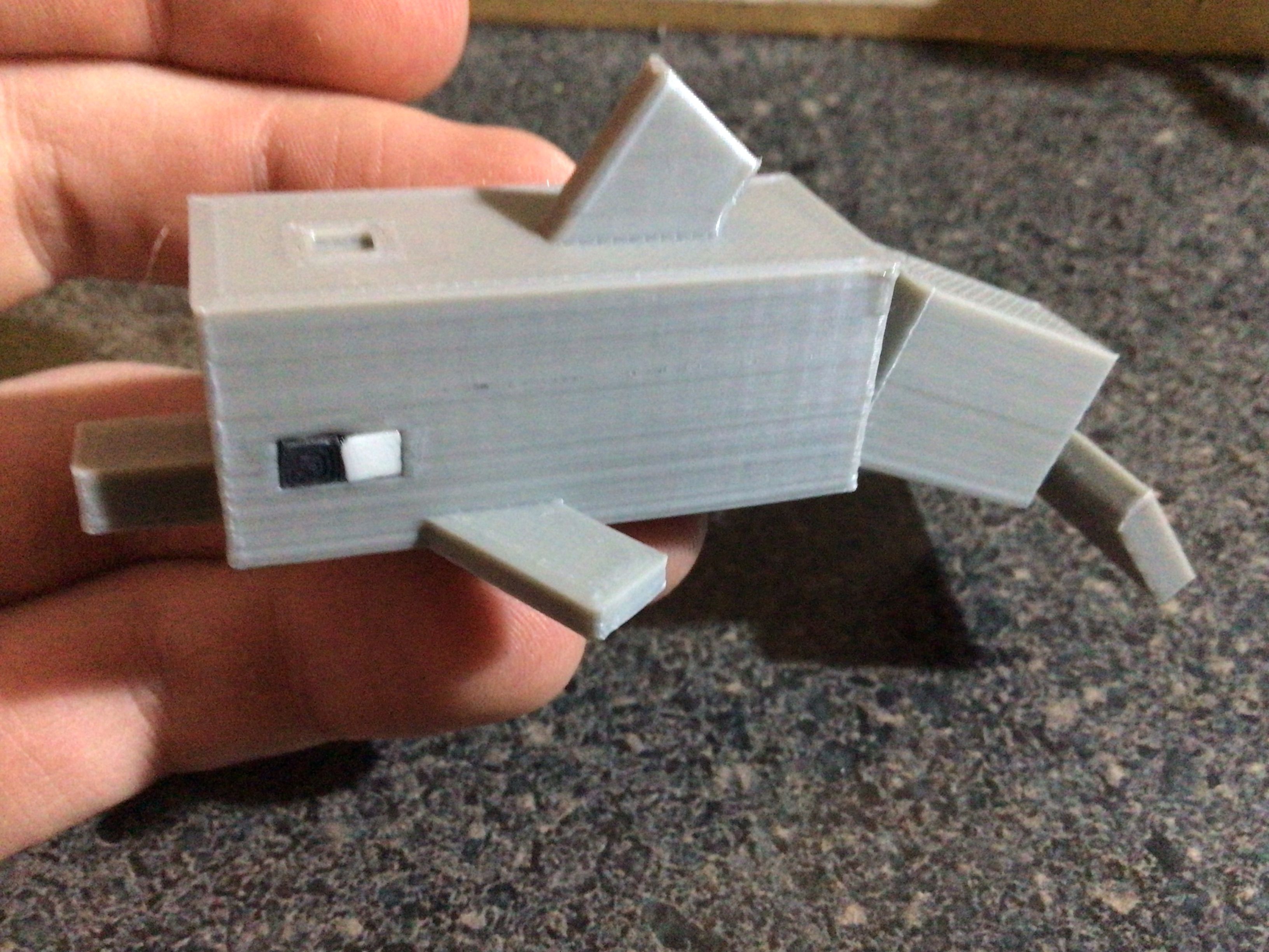 Download STL file Minecraft dolphin + keychain version • 3D print model