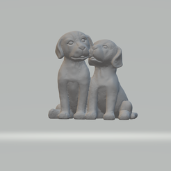 1.png Fichier STL Chiot - Labrador modèle d'impression 3D・Plan imprimable en 3D à télécharger