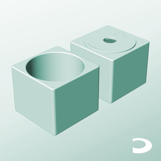 CS162-150-P_Pierced_Container_Box-_Bin-Infinite_Containers-Printable_Objects.jpg CS162-150-P Caja de almacenaje modular perforada Contenedor Jardinera Pantalla de lámpara 3d stl