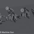 28mm US Machine Gun WW1 US Squad - Wargame - 28mm - Files Pre-supported