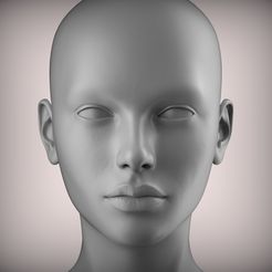 200.66.jpg 1 3D Head Face Female Character Women teenager portrait doll bjd Low-poly 3D model