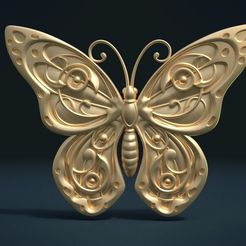 Butterfly_G_Cycles-0001.jpg Archivo STL Relieve de mariposa・Plan de impresora 3D para descargar