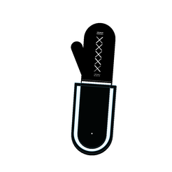 Backhandschuhe.png STL file Baking glove bookmark - practical accessory for baking lovers・3D printer design to download