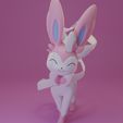 sylveon-render-cults.jpg STL-Datei Pokemon - Sylveon・3D-druckbares Modell zum Herunterladen
