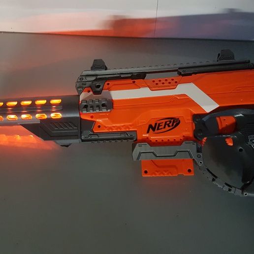NERF barrel rail lighted 3D model