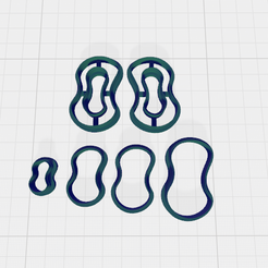 organic-set.png Archivo 3D cortador de arcilla polimérica, forma orgánica, cortador de donuts, paquete de cortadores, archivo stl, archivo de impresión 3d, descarga stl・Modelo de impresión 3D para descargar