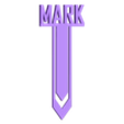 MARK.stl MARK / NAME / BOOKMARK / GIFT / BOOK / BOOK / SCHOOL / STUDENTS / TEACHER / OFFICE