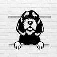 murbrique.jpg dog wall decoration Dog with otter