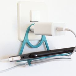 20200404154456_IMG_8405.JPG Free STL file Outlet Phone Holder with Cable Management・3D printable model to download