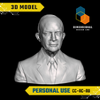 Dwight-D.-Eisenhower-Personal.png 3D Model of Dwight D. Eisenhower - High-Quality STL File for 3D Printing (PERSONAL USE)
