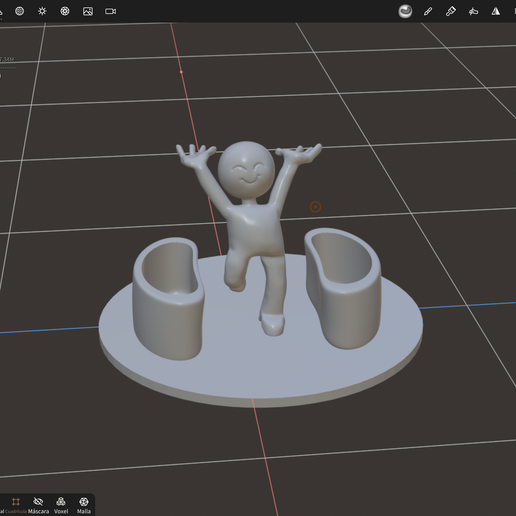 Little Garden Man Flowerpot 3D model