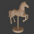 gmhjhcm.png Carousel Horse  / Vintage Carousel Horse Figure / Nostalgic Carnival Pony / Fairground Horse / Timeless Miniature STL /  HORSE