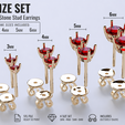 569ade43-fe62-4644-b96c-d3176388563d.png Stud Earrings STL & 3DM Set | Round Stone Jewelry Models