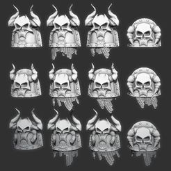 1.jpg 3D file Daemon Shoulder Pads・3D printable model to download