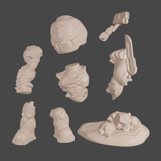 STL file Chibi Doomguy・3D printer model to download・Cults