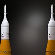 9.jpg Artemis 1 The Space Launch System (SLS): NASA’s Moon Rocket take off (lamp) and pedestal File STL-OBJ for 3D Printer