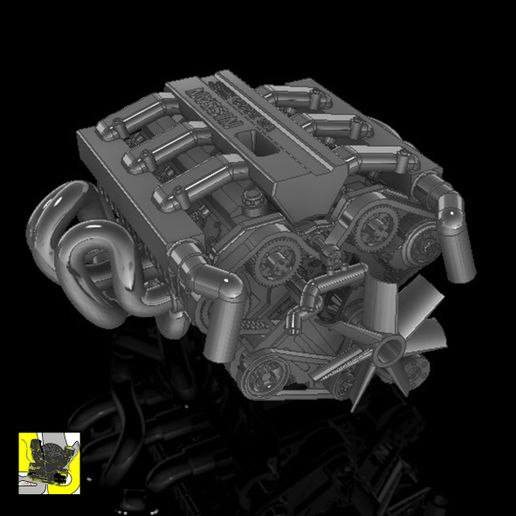 087_VG30DETT_Z32_Nissan_300ZX_Twin_Turbo_87.jpg STL file 1/24 Scale Engine VG30DETT Twin Turbo・3D print object to download, PWLDC
