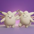 clefable-render.jpg Pokemon - Clefable with 2 different poses