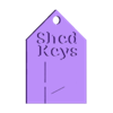 shed keyring pattern.obj Shed keys keyring