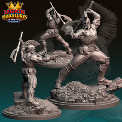 ares1.png STL file Marvel crisis protocol Ares presupported included・3D printable model to download