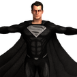 bbss.png Superman (Henry Cavill)  Black Suit 3d Model Download