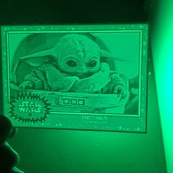 babyYodaPic2.jpeg Baby Yoda Star Wars Card Lithophane