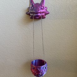Jardinière suspendue tête de dragon