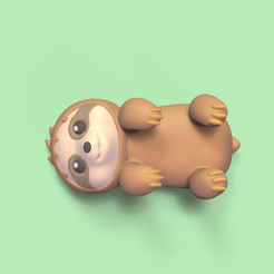 SlothChopsticksHolder1.png Fichier 3D Porte-baguettes Sloth・Objet pour imprimante 3D à télécharger, Usagipan3DStudios