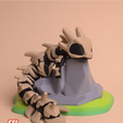 4.png Articulated dragon halloween skull edition