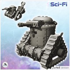 1-PREM-WB-VE-V20.jpg STL file Ork tank with cannon and triangular tracks (20) - Future Sci-Fi SF Post apocalyptic Tabletop Scifi Wargaming Planetary exploration RPG Terrain・3D printing design to download
