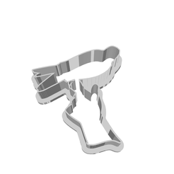 model-1.png STL file cookie cutter of hunting falcon Falconry, Icon, Glove・3D printing design to download, 3Dfull