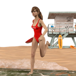 lifeguard22.png Fichier STL BAYWATCH LIFEGUARD GIRL 2・Plan imprimable en 3D à télécharger