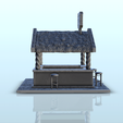 5.png Outdoor wooden pirate bar with chairs and roof (5) - Pirate Jungle Island Beach Piracy Caribbean Medieval