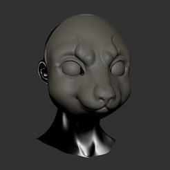 1.png STL file Fursuit mask base.・3D printer model to download