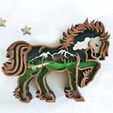 Pony-5-Layers-7.jpg Wooden Pony Christmas Ornament Template - Laser Cut & Glowforge Ready!
